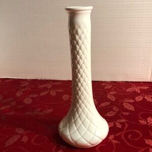 Milk Glass Vase 9 Inch Hoosier Glass Vintage Wedding Decor Flower Vase